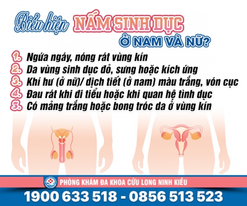 Bệnh nấm sinh dục ở nam và nữ - đừng chủ quan kẻo hối hận