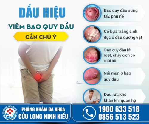 Nhận biết sớm biểu hiện của viêm bao quy đầu