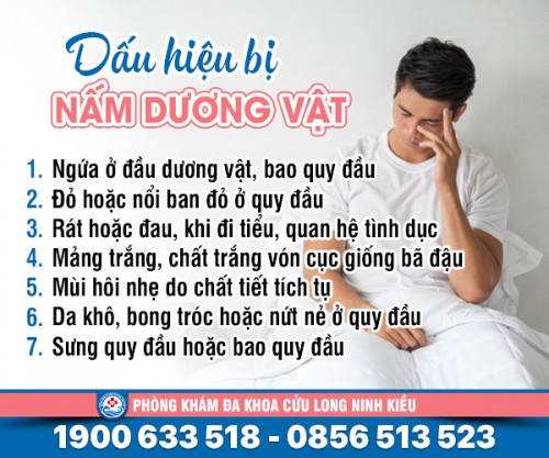 Nhận biết: Dấu hiệu bị nấm dương vật