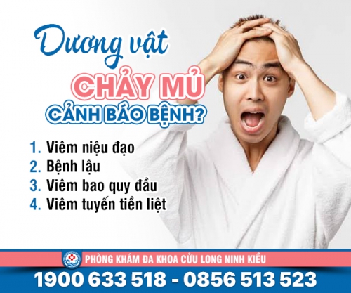 Tìm lời giải đáp: dương vật chảy mủ là bệnh gì