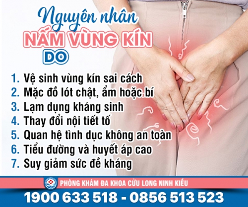 Vạch trần: nguyên nhân nấm vùng kín thường gặp