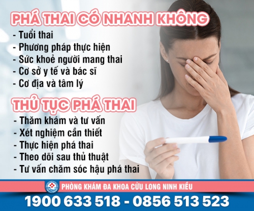Chia sẻ từ bác sĩ: Phá thai có nhanh ko, thủ tục phá thai