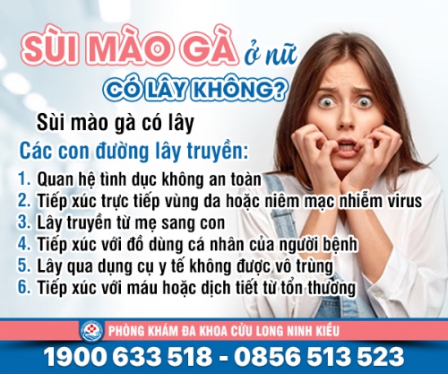 Giải đáp: bệnh sùi mào gà ở nữ có lây không