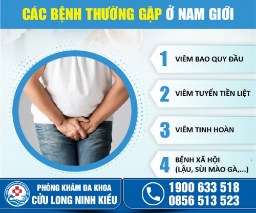 Liệt kê bệnh sinh dục nam giới thường gặp