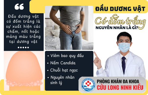 Đầu dương vật có đốm trắng và những dấu hiệu đi kèm bạn cần phải lưu ý