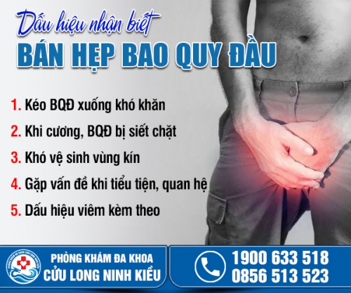 BÁN HẸP BAO QUY ĐẦU: NGUYÊN NHÂN, TRIỆU CHỨNG VÀ CÁCH ĐIỀU TRỊ AN TOÀN HIỆU QUẢ