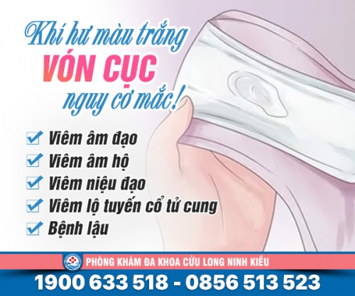 Khí hư màu trắng vón cục cảnh báo bệnh gì