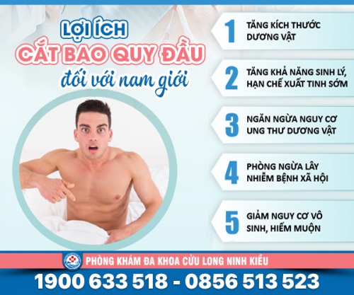 Tò mò: cắt bao quy đầu có lợi gì