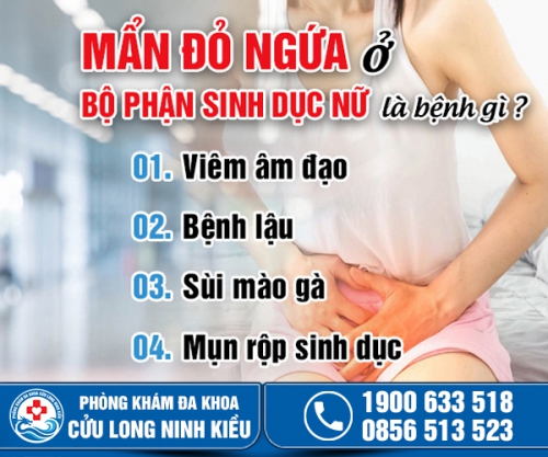 Mẩn đỏ ngứa ở bộ phận sinh dục nữ cảnh báo điều gì?
