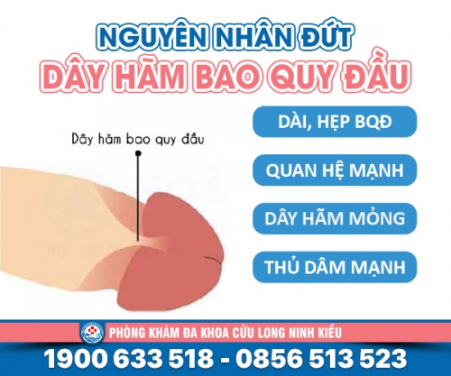 Bị đứt dây hãm bao quy đầu là như thế nào? Cách xử lý