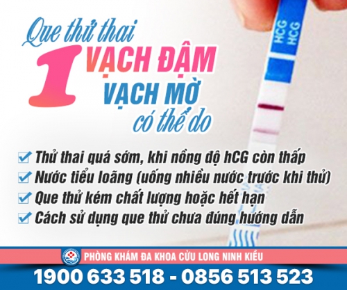 Thử que 1 vạch đậm 1 vạch mờ là như thế nào? Tìm hiểu ngay