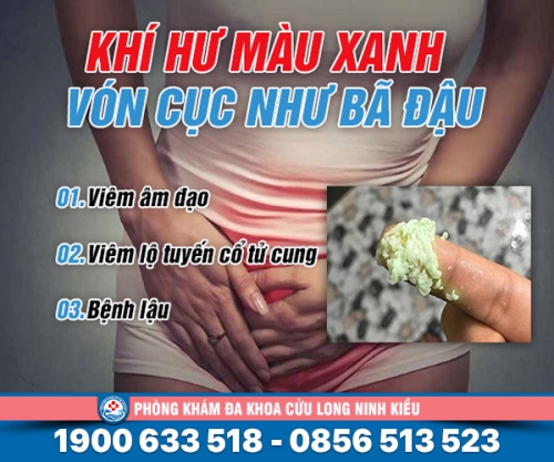 Nguyên nhân khiến khí hư màu xanh vón cục như bã đậu