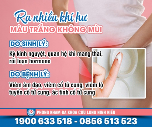 Ra nhiều khí hư trắng không mùi do đâu? Cách chữa