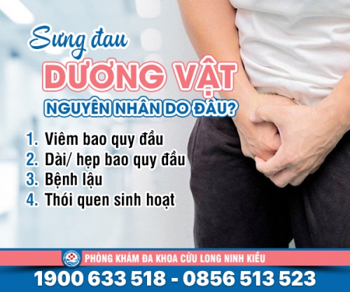 Sưng đau dương vật đừng chủ quan!
