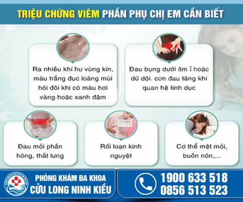 Triệu chứng viêm phần phụ chị em thường gặp